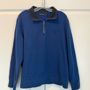 Nautica Men's Blue Quater-Zip Sweater Size M